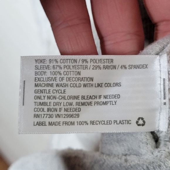 Knox Rose Mixed Media Ribbed Knit/Lace/Waffle Knit Long Sleeve Boho Top PLUS XXL - Picture 9 of 10